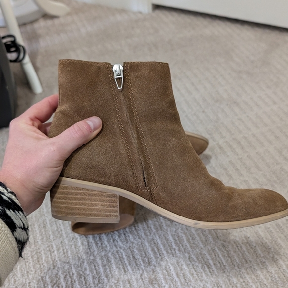 Dolce Vita Tan Cognac Suede Ankle Boots - Picture 4 of 11